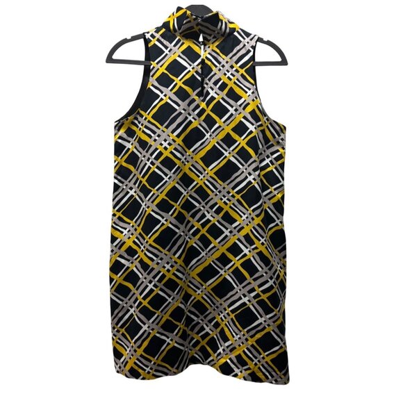 Club Monaco Sleeveless Geometric Pattern Dress Size 8 High Neck - Picture 2 of 7